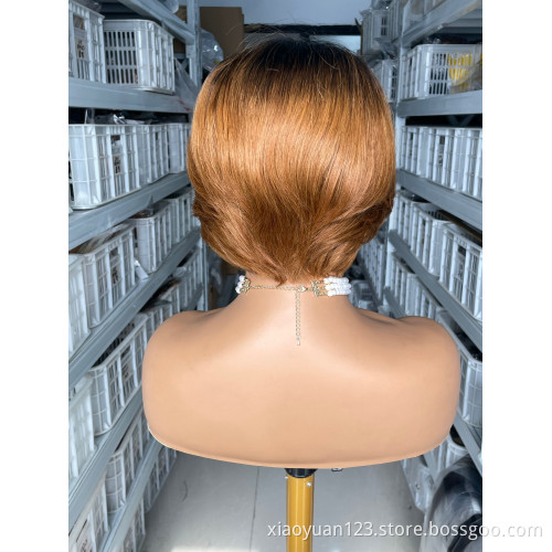 double drawn grade pixie curls virgin bob packet high quality bone straight cuticle aligned  bundles human hair wigs lace front